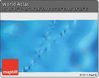Shaded Relief 3D Map of the Area around 29° 54' 34" S, 72° 19' 29" E