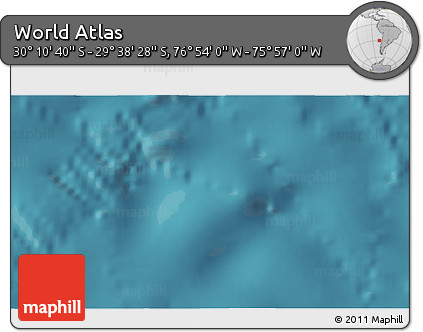 Satellite 3D Map of the Area around 29° 54' 34" S, 76° 25' 30" W
