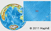 Physical Location Map of the area around 29° 54' 34" S, 79° 7' 30" E