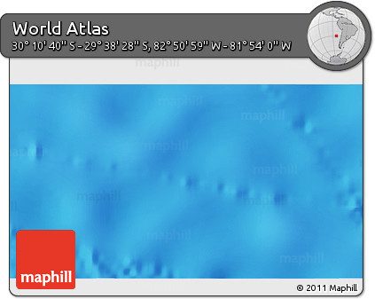 Shaded Relief 3D Map of the Area around 29° 54' 34" S, 82° 22' 30" W