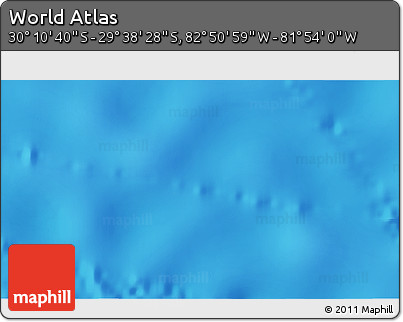 Shaded Relief 3D Map of the Area around 29° 54' 34" S, 82° 22' 30" W