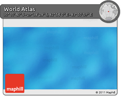 Physical 3D Map of the Area around 29° 54' 34" S, 83° 22' 30" E