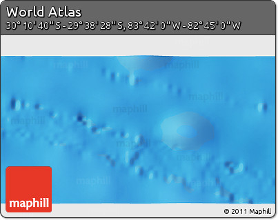 Shaded Relief 3D Map of the Area around 29° 54' 34" S, 83° 13' 29" W