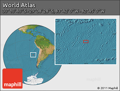 Satellite Location Map of the Area around 29° 54' 34" S, 83° 13' 29" W