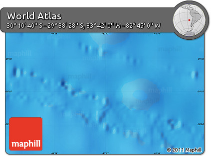 Physical Map of the Area around 29° 54' 34" S, 83° 13' 29" W