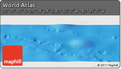 Physical Panoramic Map of the Area around 29° 54' 34" S, 83° 13' 29" W