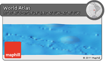 Shaded Relief Panoramic Map of the Area around 29° 54' 34" S, 83° 13' 29" W