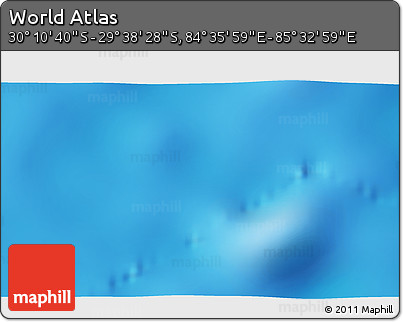 Physical 3D Map of the Area around 29° 54' 34" S, 85° 4' 29" E