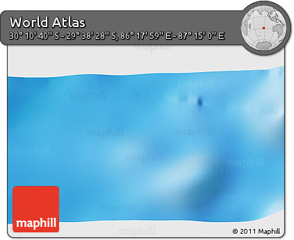 Physical 3D Map of the Area around 29° 54' 34" S, 86° 46' 30" E