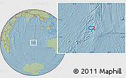 Savanna Style Location Map of the area around 29° 54' 34" S, 86° 46' 30" E, hill shading