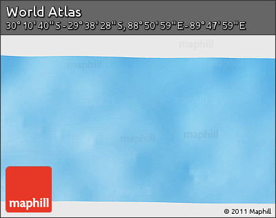 Physical 3D Map of the Area around 29° 54' 34" S, 89° 19' 29" E