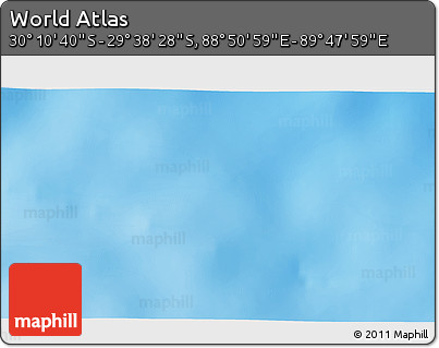 Physical 3D Map of the Area around 29° 54' 34" S, 89° 19' 29" E