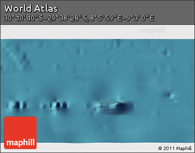 Satellite 3D Map of the Area around 29° 54' 34" S, 8° 34' 29" E