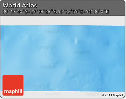 Physical 3D Map of the Area around 29° 54' 34" S, 91° 1' 30" E