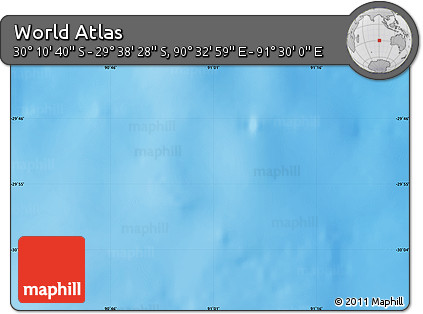 Physical Map of the Area around 29° 54' 34" S, 91° 1' 30" E