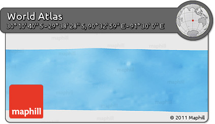 Physical Panoramic Map of the Area around 29° 54' 34" S, 91° 1' 30" E
