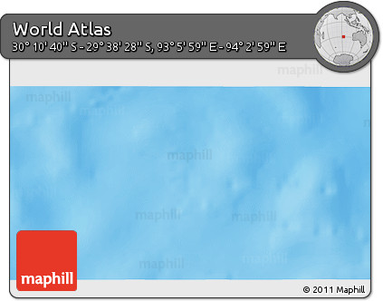 Physical 3D Map of the Area around 29° 54' 34" S, 93° 34' 29" E