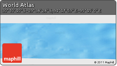 Physical Panoramic Map of the Area around 29° 54' 34" S, 95° 16' 30" E