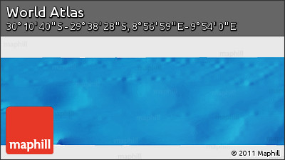 Physical Panoramic Map of the Area around 29° 54' 34" S, 9° 25' 30" E