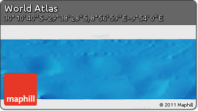 Physical Panoramic Map of the Area around 29° 54' 34" S, 9° 25' 30" E
