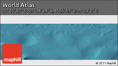 Satellite Panoramic Map of the Area around 29° 54' 34" S, 9° 25' 30" E