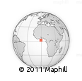 Outline Map of the Area around 2° 16' 34" N, 0° 46' 30" W, rectangular outline