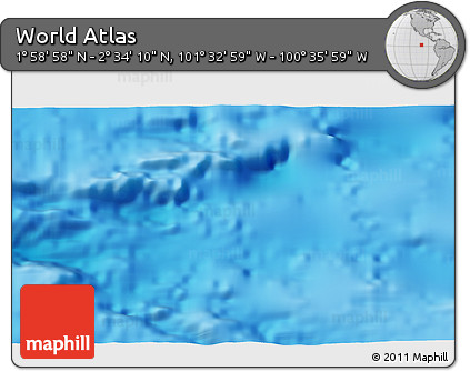 Physical 3D Map of the Area around 2° 16' 34" N, 101° 4' 29" W