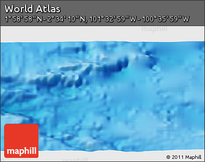 Physical 3D Map of the Area around 2° 16' 34" N, 101° 4' 29" W