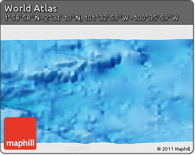 Physical 3D Map of the Area around 2° 16' 34" N, 101° 4' 29" W
