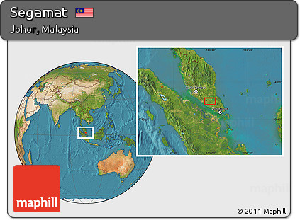Satellite Location Map of Segamat