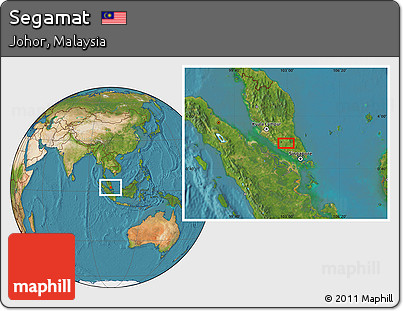 Satellite Location Map of Segamat