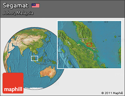 Satellite Location Map of Segamat