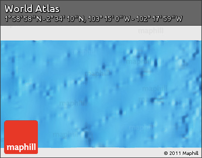 Physical 3D Map of the Area around 2° 16' 34" N, 102° 46' 30" W