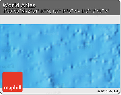 Physical 3D Map of the Area around 2° 16' 34" N, 102° 46' 30" W