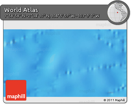 Physical 3D Map of the Area around 2° 16' 34" N, 103° 37' 30" W