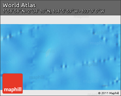 Physical 3D Map of the Area around 2° 16' 34" N, 103° 37' 30" W