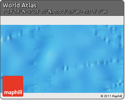 Physical 3D Map of the Area around 2° 16' 34" N, 103° 37' 30" W