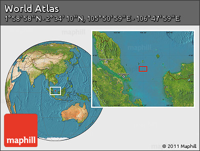 Satellite Location Map of the Area around 2° 16' 34" N, 106° 19' 29" E