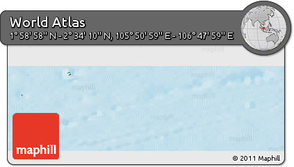 Physical Panoramic Map of the Area around 2° 16' 34" N, 106° 19' 29" E