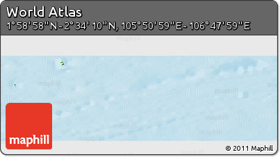 Physical Panoramic Map of the Area around 2° 16' 34" N, 106° 19' 29" E
