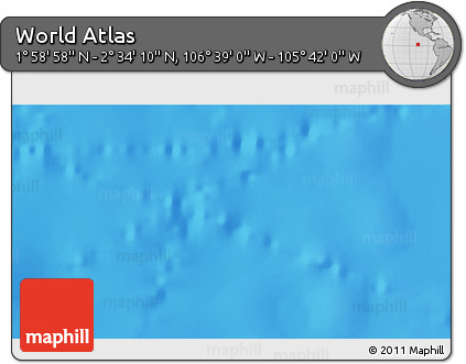 Shaded Relief 3D Map of the Area around 2° 16' 34" N, 106° 10' 30" W