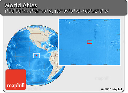 Shaded Relief Location Map of the Area around 2° 16' 34" N, 106° 10' 30" W