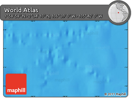 Shaded Relief Map of the Area around 2° 16' 34" N, 106° 10' 30" W