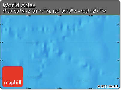 Shaded Relief Map of the Area around 2° 16' 34" N, 106° 10' 30" W