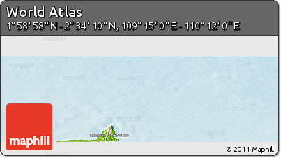 Physical Panoramic Map of the Area around 2° 16' 34" N, 109° 43' 29" E
