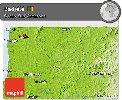 Physical 3D Map of Badjélé