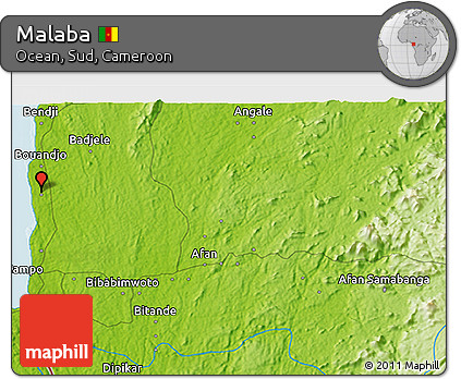 Physical 3D Map of Malaba