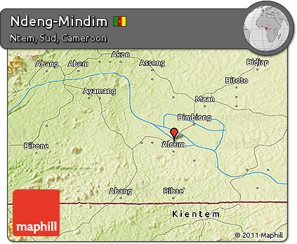 Physical 3D Map of Ndeng-Mindim