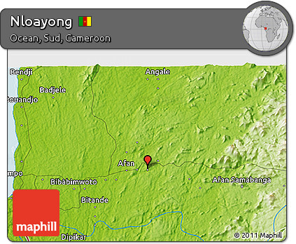 Physical 3D Map of Nloayong