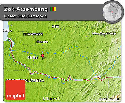 Physical 3D Map of Zok-Assembang